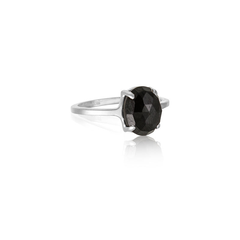 Ophelia Ring, Black Onyx, Silver
