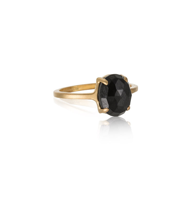 Ophelia Ring, Black Onyx, Gold