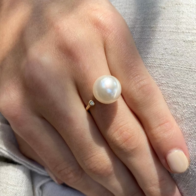 Pearl cuff ring deals