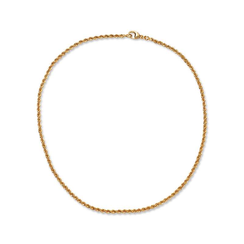 Rope Chain Necklace, Thick, Gold