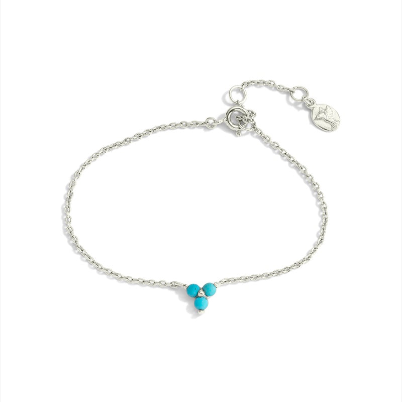 Cluster Bracelet, Turquoise, Silver