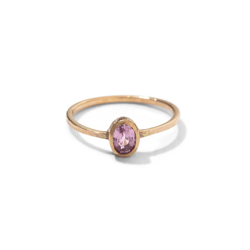 Minerva Ring, Pink Sapphire, 9kt Yellow Gold