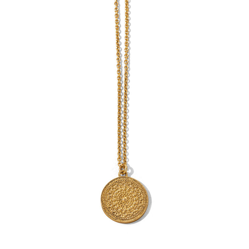 Medallion Necklace, 9kt Yellow Gold