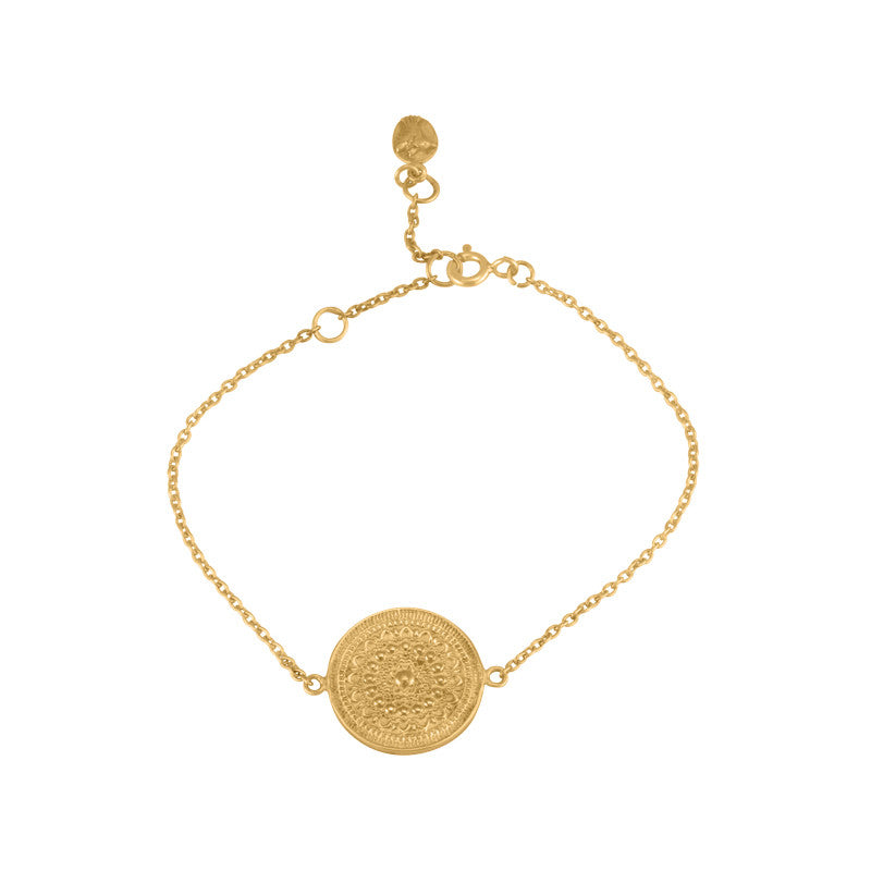 Medallion Bracelet, Gold