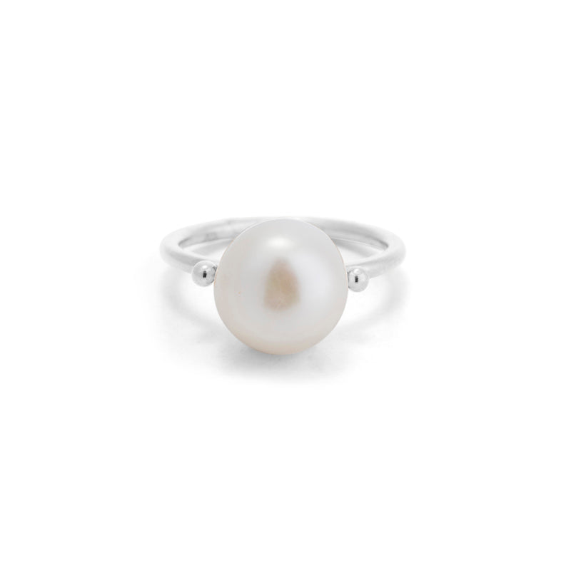 Juno Ring, Freshwater Pearl, Silver