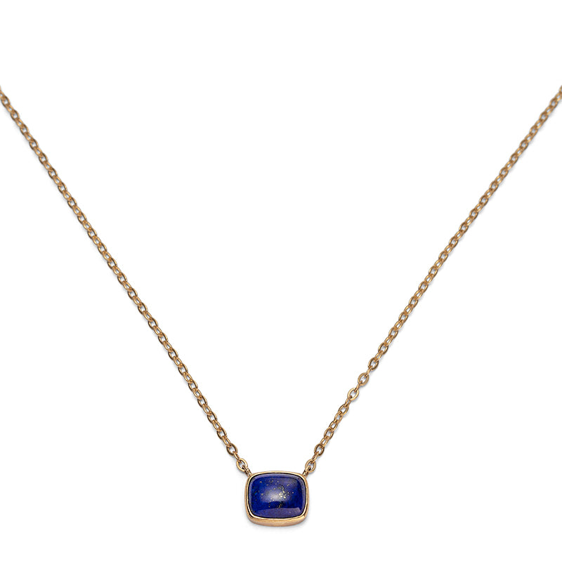 Luxor Necklace, Lapis Lazuli, 9kt Yellow Gold