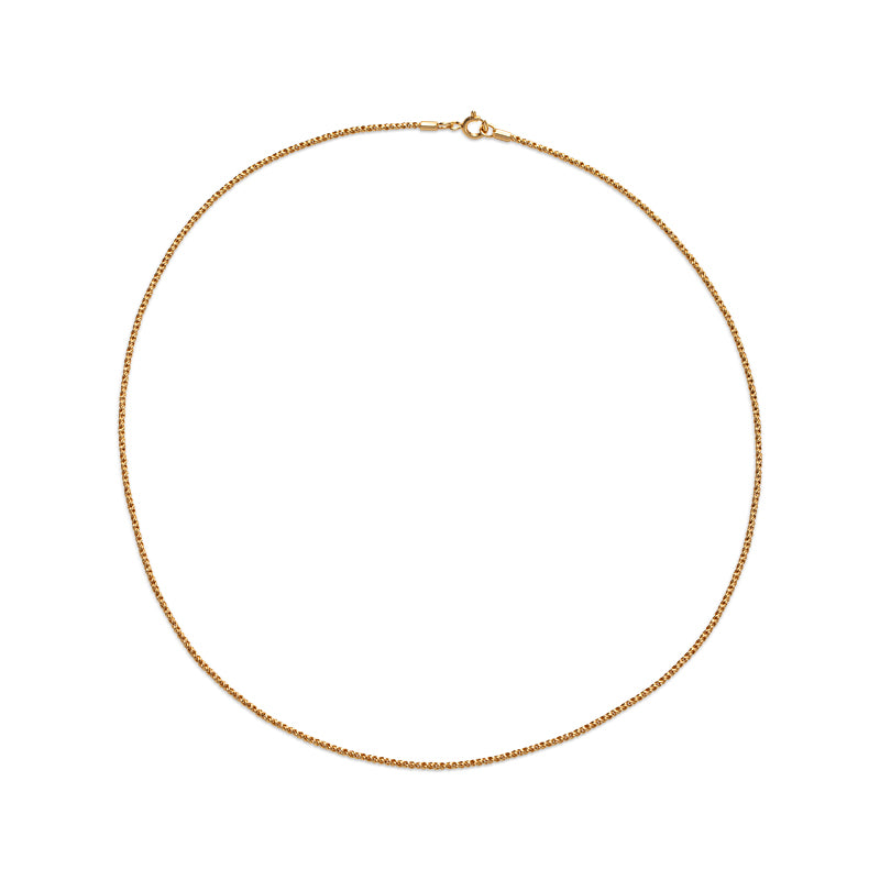 Rope Chain Necklace, Thin, Gold