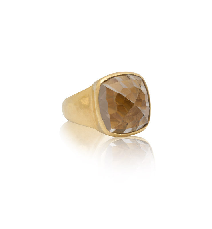 Sabine Ring, Smokey Quartz, Gold