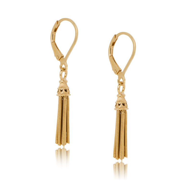 Tassel Earrings, Gold