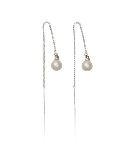 Pearl Thread Earrings in Silver – Kerry Rocks Jewellery