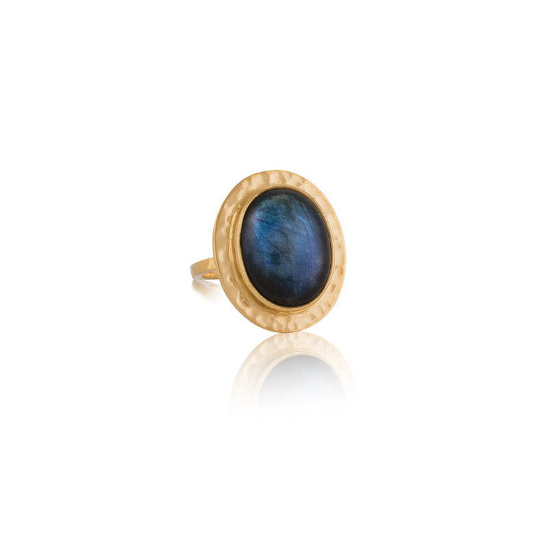 Venice Ring, Labradorite, Gold