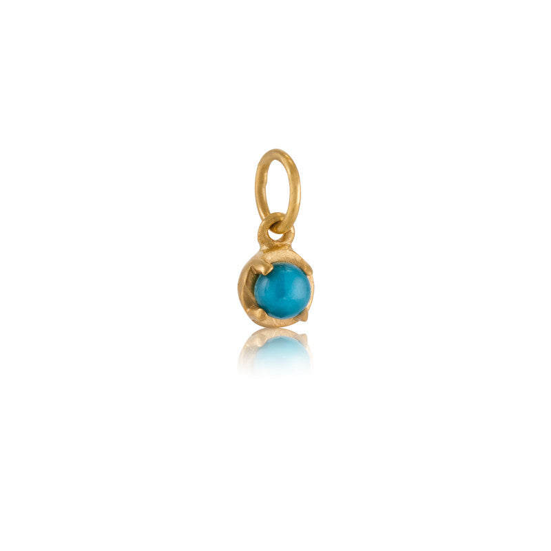 Winkie Pendant, Turquoise, Gold